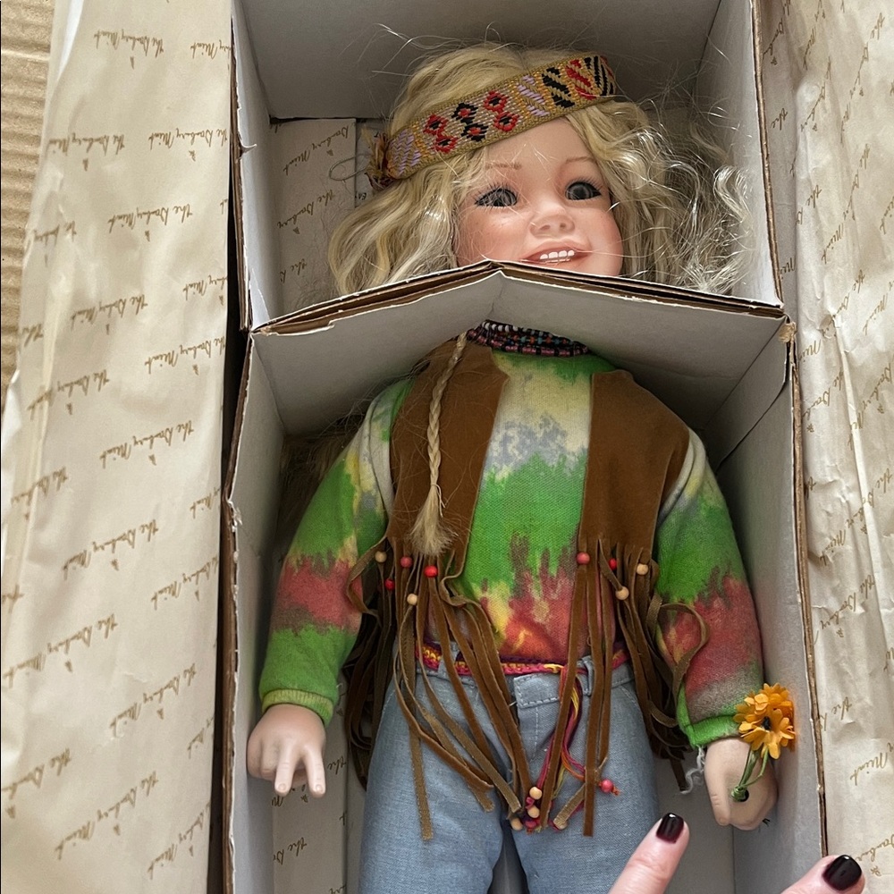 Danbury Mint Harmony Colorful Fringe Doll with Headband